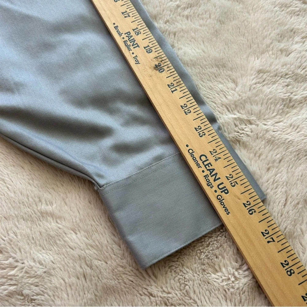 Geoffrey Beene sateen gray wrinkle free‎ dress shirt XXL 18 36/37